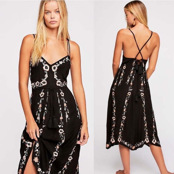 Free People Dresses & Skirts - Free People Embroidered Wild Georgia Slip Dress